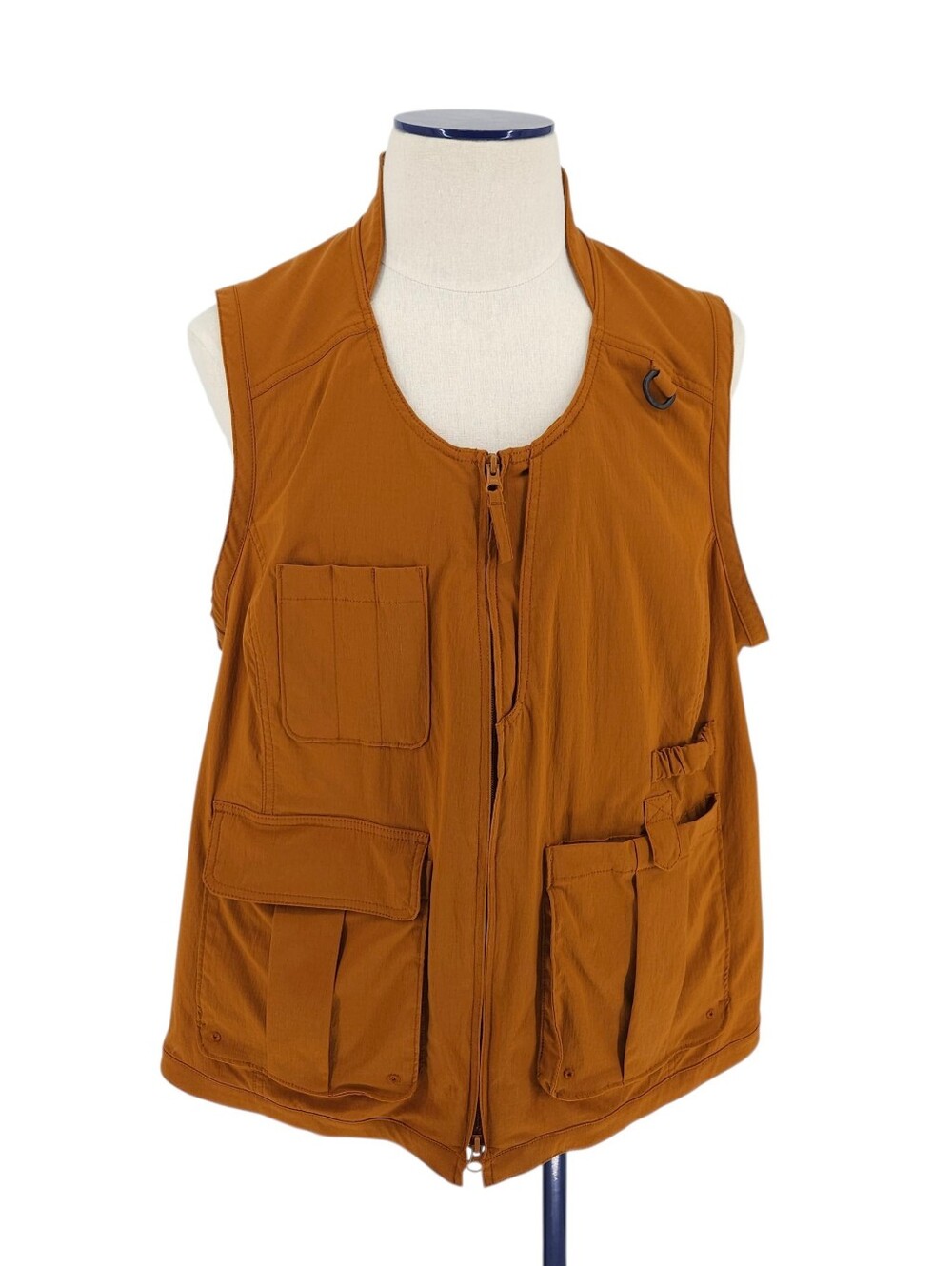 Duluth Trading Heirloom Gardening Cargo Vest Burnt Orange Sleeveless Utility 2X